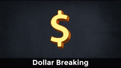 Golden Dollar Sign 3D Rotation Animation