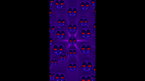 Vertical video vampire halloween emoji loop animation background