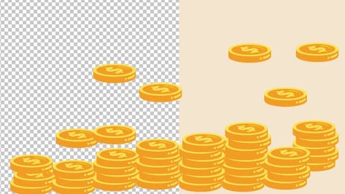 Money Saving Animation Alpha Channel 1080p