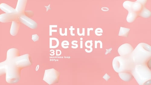 3 D Futuristische weiße Figuren