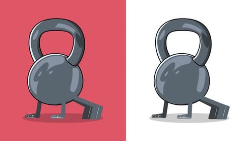 Pack Of 2 Kettlebells working out On Alpha And White Loop