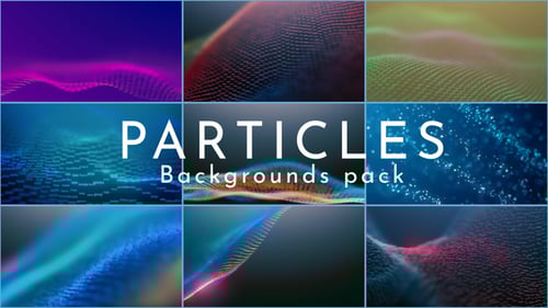 Abstract Particle Wave Technology Backgrounds Pack