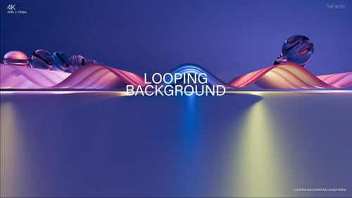 Abstract Background Loop 3D Shapes Glass