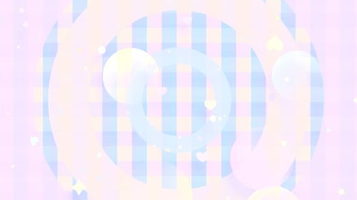 Pastel Hearts and Stars Abstract Looping Background Animation