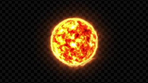 Burning sun alpha channel