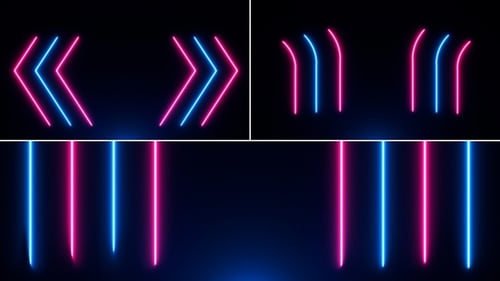 Dynamic Neon Light Bar Frame Transitions