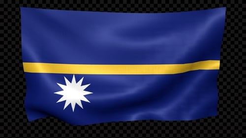 Flag of Nauru Waving Seamless Animation