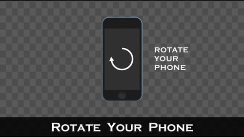 Animated Flat Design Smartphone Rotation Indicator