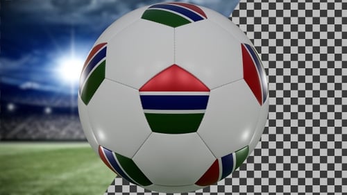 Football spinning ball Gambia | UHD | 60fps
