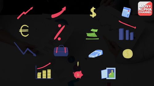 Animated Hand-Drawn Business and Finance Doodle Icons