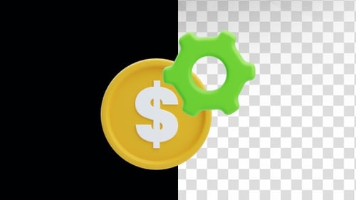 Money management gear 3d animation