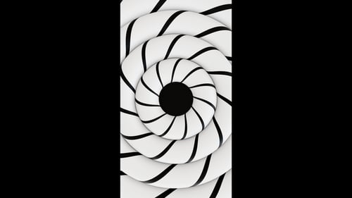 Vertical video abstract spiral circles optical illusion animation