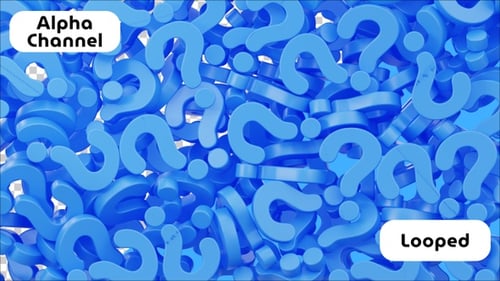 Transition d'écran avec Falling Question Marks | Alpha Channel