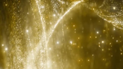 Abstract Golden Particles Sparkling Festive Background