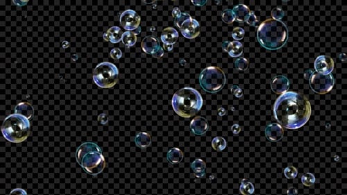 Burbujas cayendo, bucle sin costuras Alpha