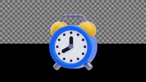 3D Back to School Alarm Animation | Alpha Loop