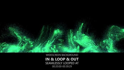 Neon Green Particle Wave