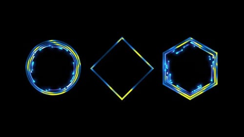 Retro Glowing Shapes Pack