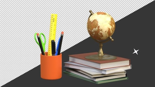 3D Animation of Preschool Education | Alpha Channel