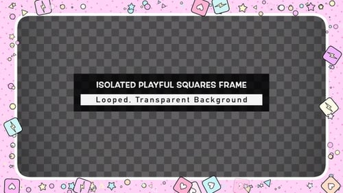 Isolated Playful Squares Frame