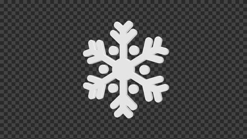 Flocon de neige 3D à rotation fluide V5