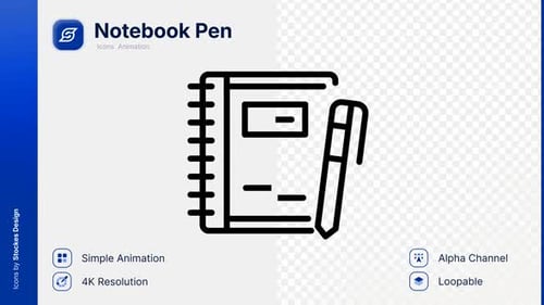 Icône Animation Notebook Pen