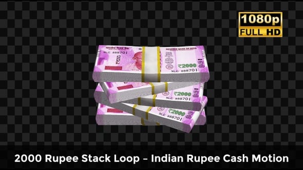 2000 Rupee Stack Loop – Indian Rupee Cash Motion, Elements Motion ...