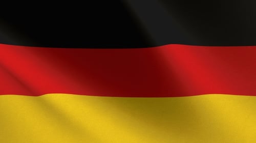 Seamlessly Waving German Flag Animation