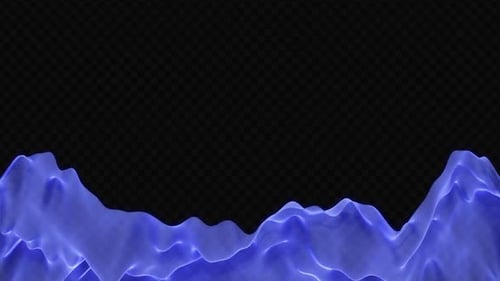 Abstract Blue Fluid Wave Digital Energy Background