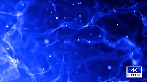 Dynamic Blue Abstract Liquid Flow Particles Background