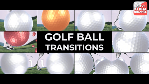 Transiciones de pelotas de golf | Motion Graphics