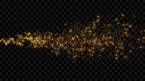 Goldpartikelstrom