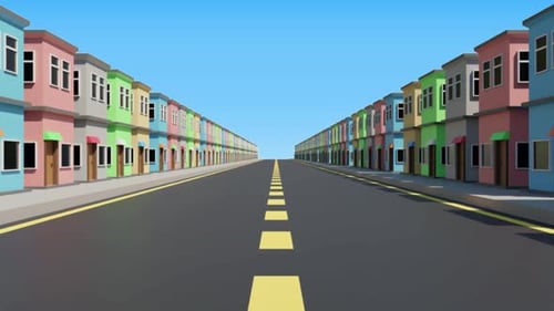 Low Poly Road Background