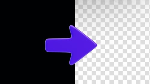 Animation 3D de la flèche droite