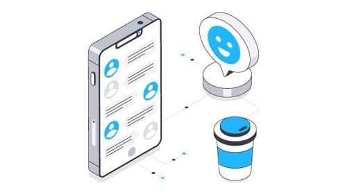 Group chat Isometric Animation Alpha Channel