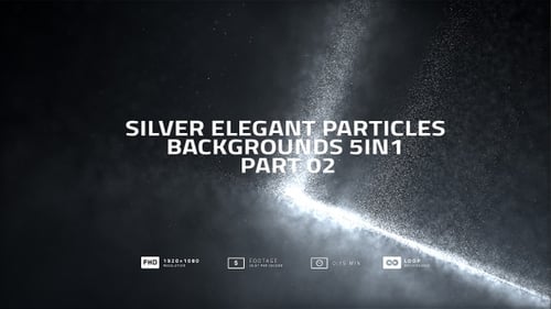 Silver Elegant Particles Backgrounds 5in1 Part 02