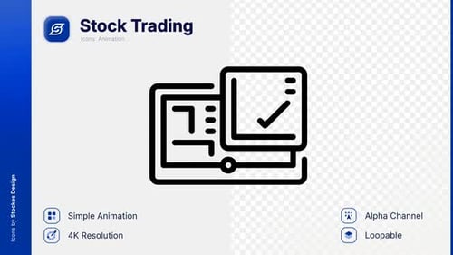 Animation Stock Trading Icon