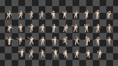 Animated 3D Cartoon Astronaut Character Pack