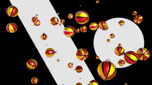 Christmas Balls Background Alpha