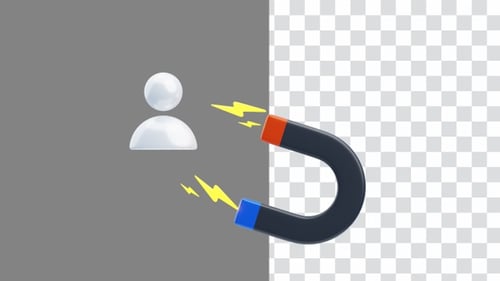 3D Animation of Lead Generation Process to Attract and Capture Customers | Alpha Channel