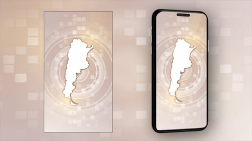 Animated Argentina Map Outline Reveal