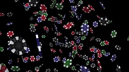 Dynamic Falling Casino Chips Animation
