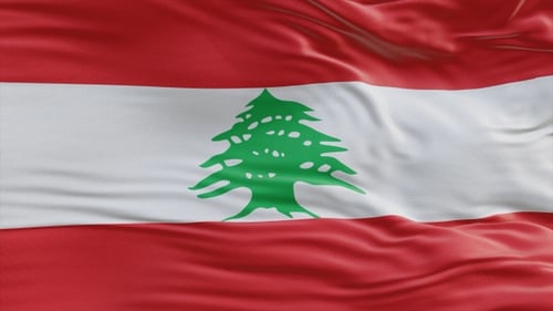 Lebanon Flag Hd Loop Background