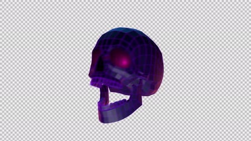 Low-Poly-Totenkopf mit Kopfschmuck