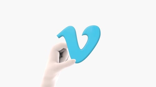 Vimeo 3D Icon Loopable Animation With Alpha Channel