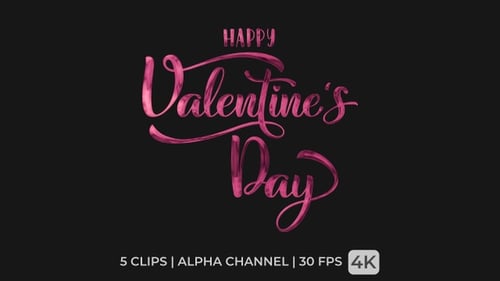 Decorative Happy Valentine's Day Text Write-On