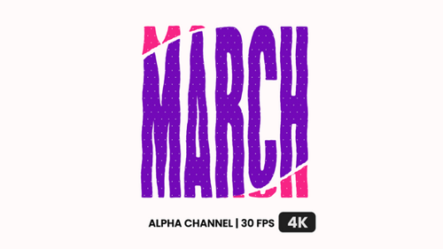 March Text Animation