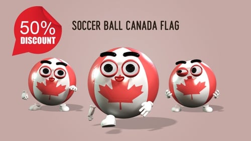 3D Animated Canadian Flag Character Emotes Pack