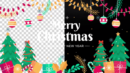 Merry Christmas and Happy New Year Transparent