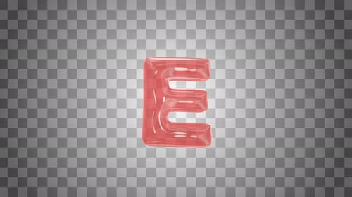 Ballon-Alphabet mit dem Buchstaben E